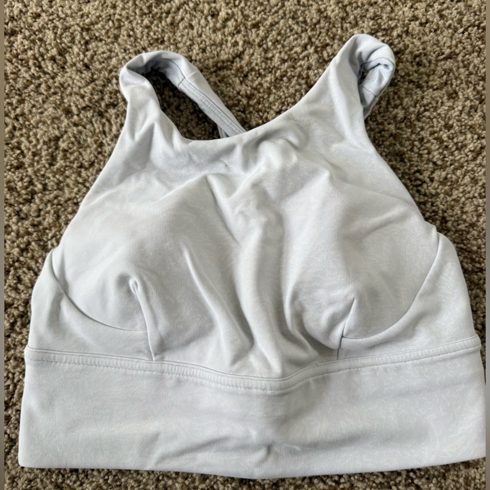 lululemon athletica Light Gray Wonder Train Long Line Sports Bra